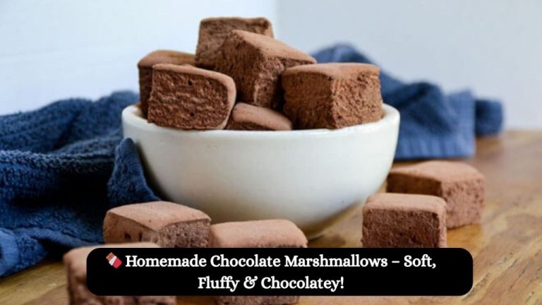 🍫 Homemade Chocolate Marshmallows – Soft, Fluffy & Chocolatey!